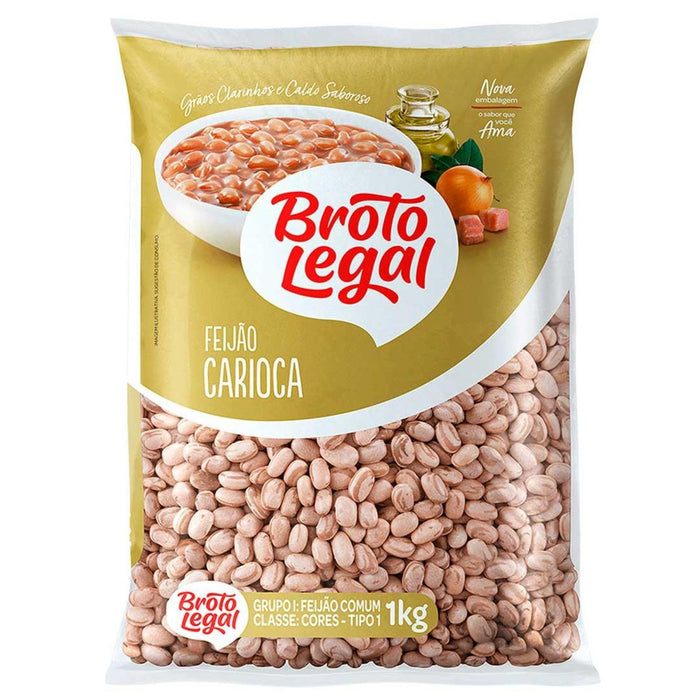 Broto Legal Feijao Carioca 1kg - Pinto Beans 2.2 lb