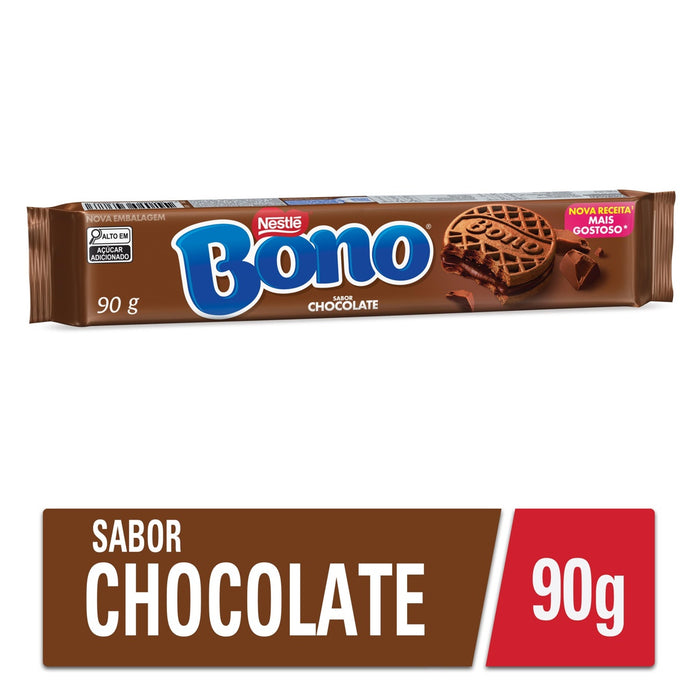 Nestle Bono Biscoito recheado sabor Chocolate 90g - Chocolate Cream Sandwich Biscuit