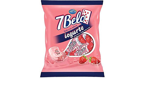 Arcor 7 Belo Bala Mastigavel sabor Iogurte - Chew Candy Yogurt 5.29oz - Hi Brazil Market