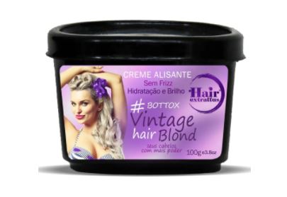 Hair Extrattus Bottox Vintage Blond 100g - Creme Alisante - Hi Brazil Market