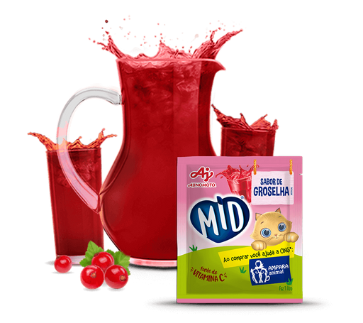 Mid Refresco Groselha - Drink Mix Juice Redcurrant - Hi Brazil Market
