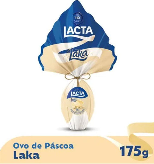 Lacta Ovo de Pascoa Laka 175g - Easter Egg Laka White Chocolate - Hi Brazil Market