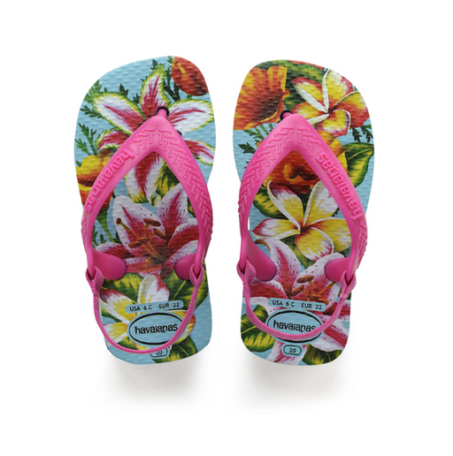Havaianas Baby Chic Flip Flops Blue & Pink - Hi Brazil Market