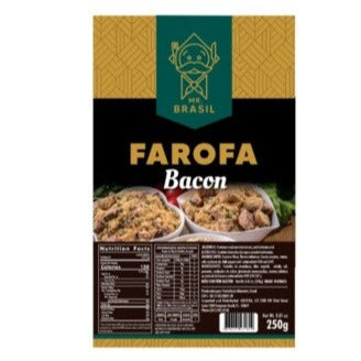 Mr. Brasil Farofa sabor Bacon 250g - Seasoned Cassava Flour Bacon Flavored - Hi Brazil Market