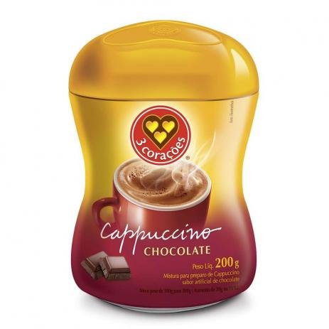 3 Coracoes Mistura para preparo de Cappuccino Chocolate 200g