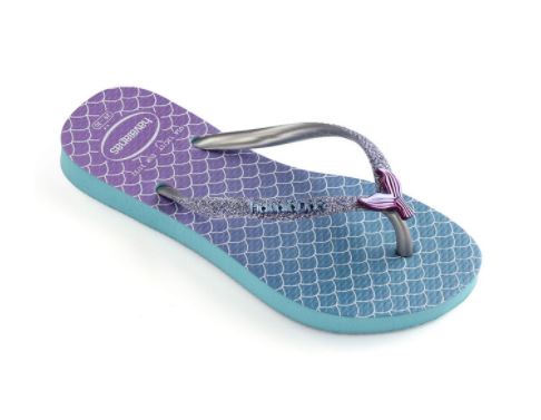 Havaianas Kid's Slim Glitter Sandal Blue Mermaid - Hi Brazil Market