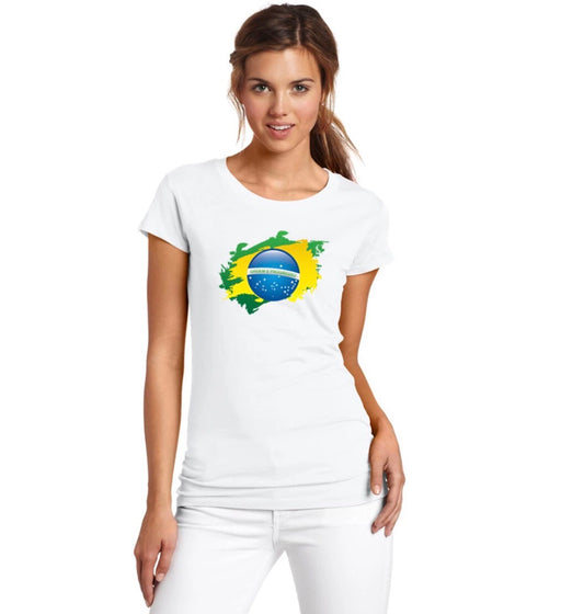 Brasil Babylook Estampada Bandeira - Flag Design Babylook - Hi Brazil Market