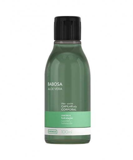 Farmax Aloe Vera Hair and Body Oil 3.5oz - Oleo capilar e corporal babosa 100ml - Hi Brazil Market
