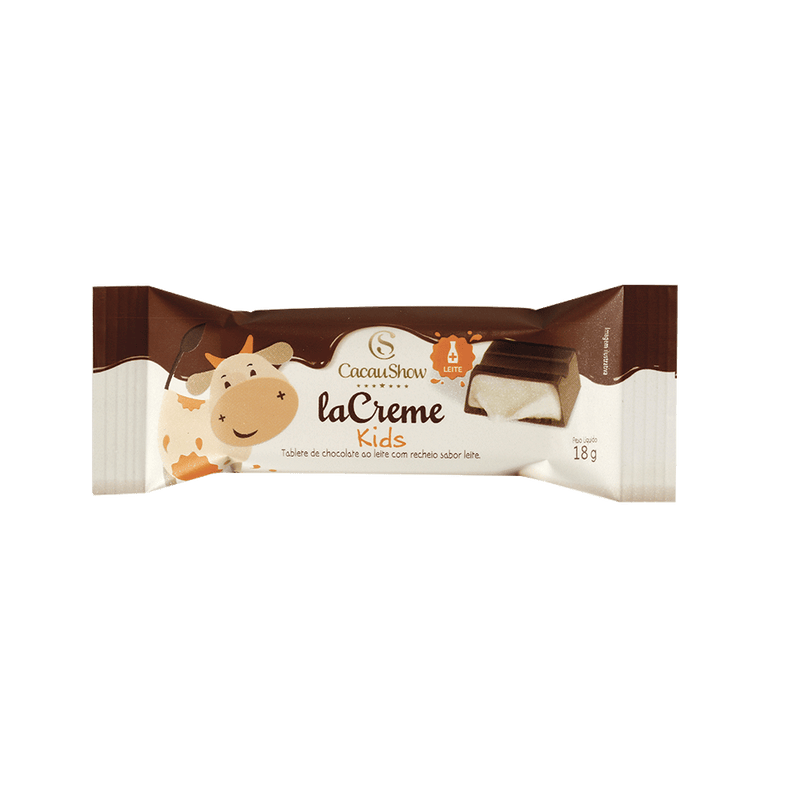 Cacau Show Tablete LaCreme Kids Recheado ao Leite 18g