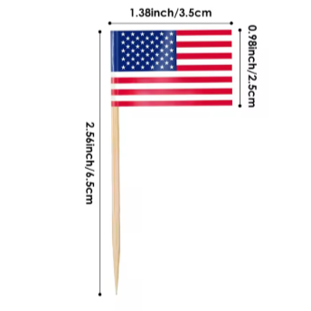 Estados Unidos Bandeirinha Pequena para Decoracao com Palito