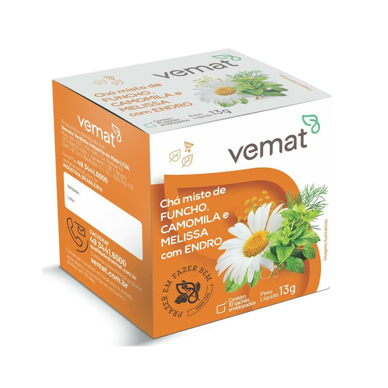 Vemat Cha Misto de Funcho, Camomila e Melissa com Endro 13g