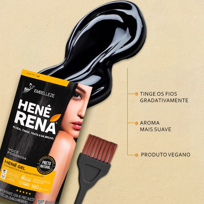Embelezze Hene Rena Natural Black Gel Pouch 180g