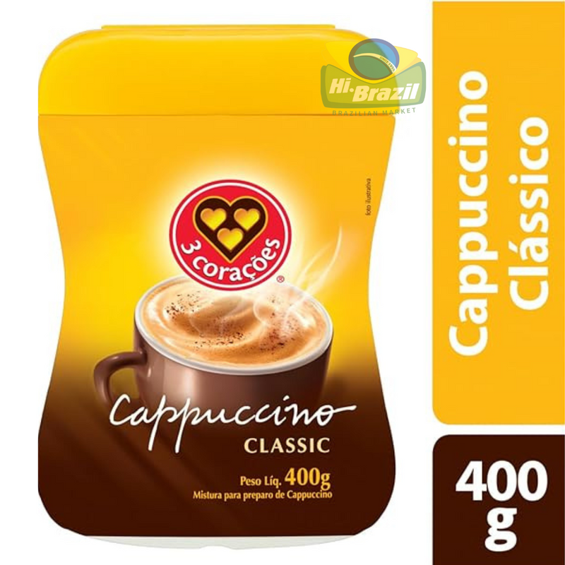 3 Coracoes Mistura para Cappuccino Classico 400g