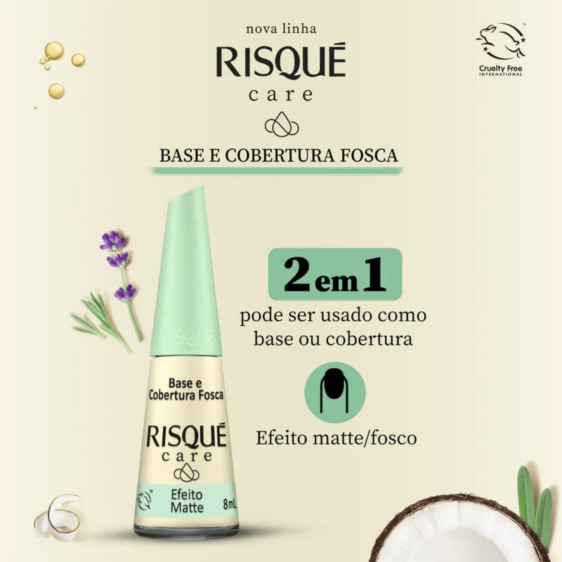 Risque Care Base Cobertura Fosca Efeito Mate 8ml