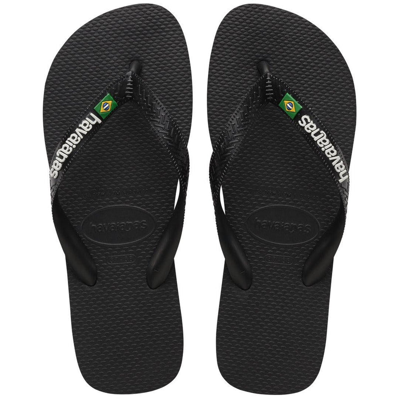 Havaianas Logo Brasil Chinelo Kids Preto