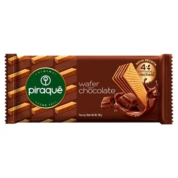 Piraque Wafer sabor Chocolate 100g - Hi Brazil Market