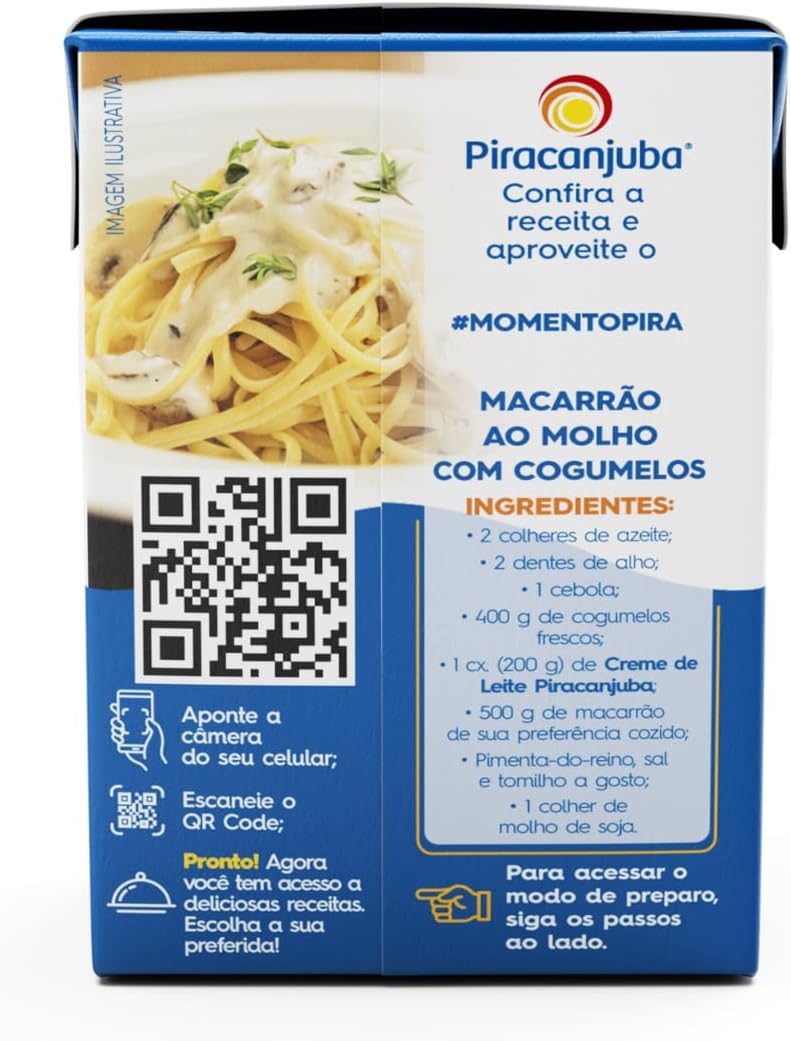 Piracanjuba Creme de Leite 17% de Gordura 200g
