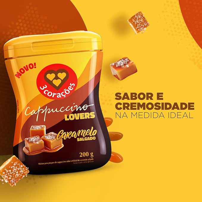 3 Coracoes Salted Caramel Cappuccino Mix 200g