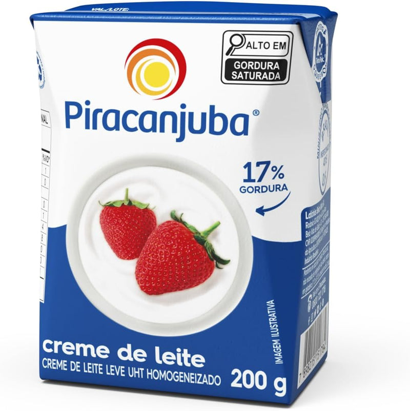 Piracanjuba Creme de Leite 17% de Gordura 200g