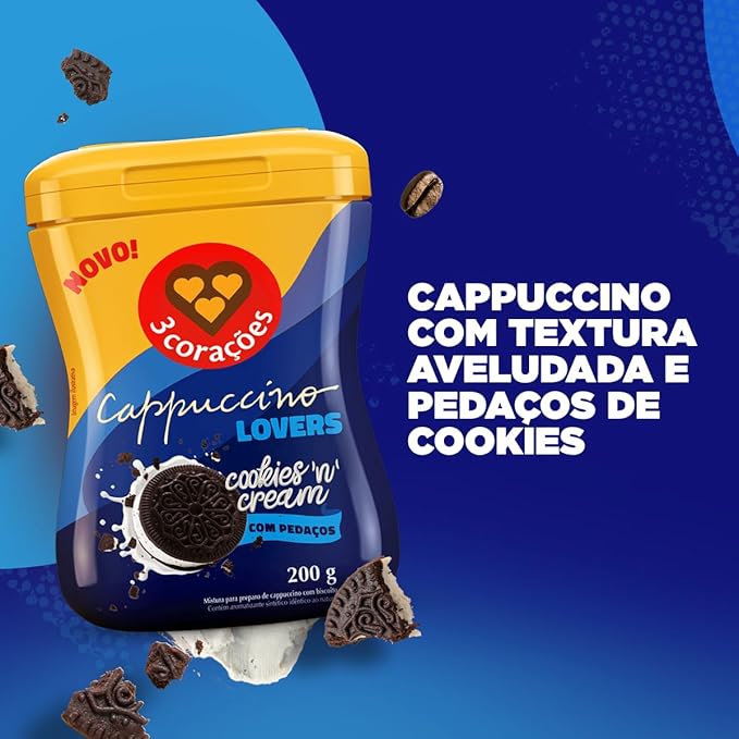 3 Coracoes Cookies 'N' Cream Cappuccino Mix 200g
