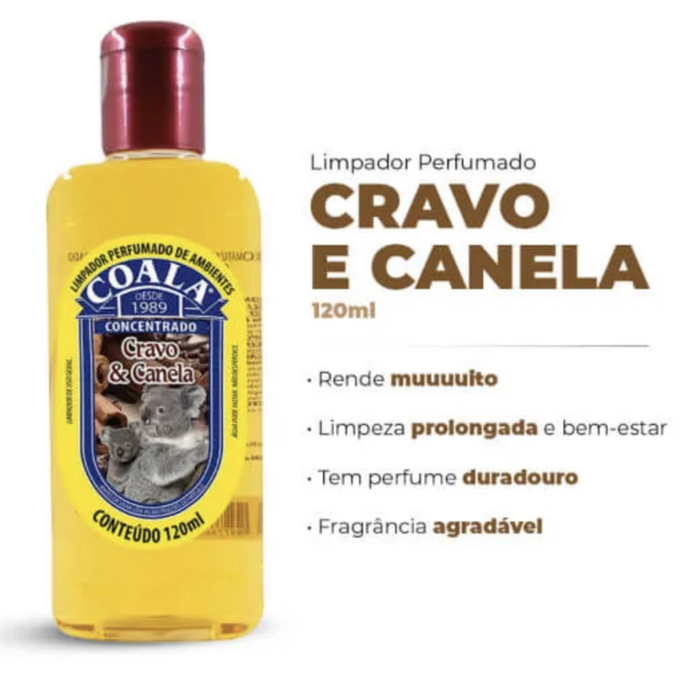 Coala Cravo & Canela Limpador Perfumado Concentrado 120ml