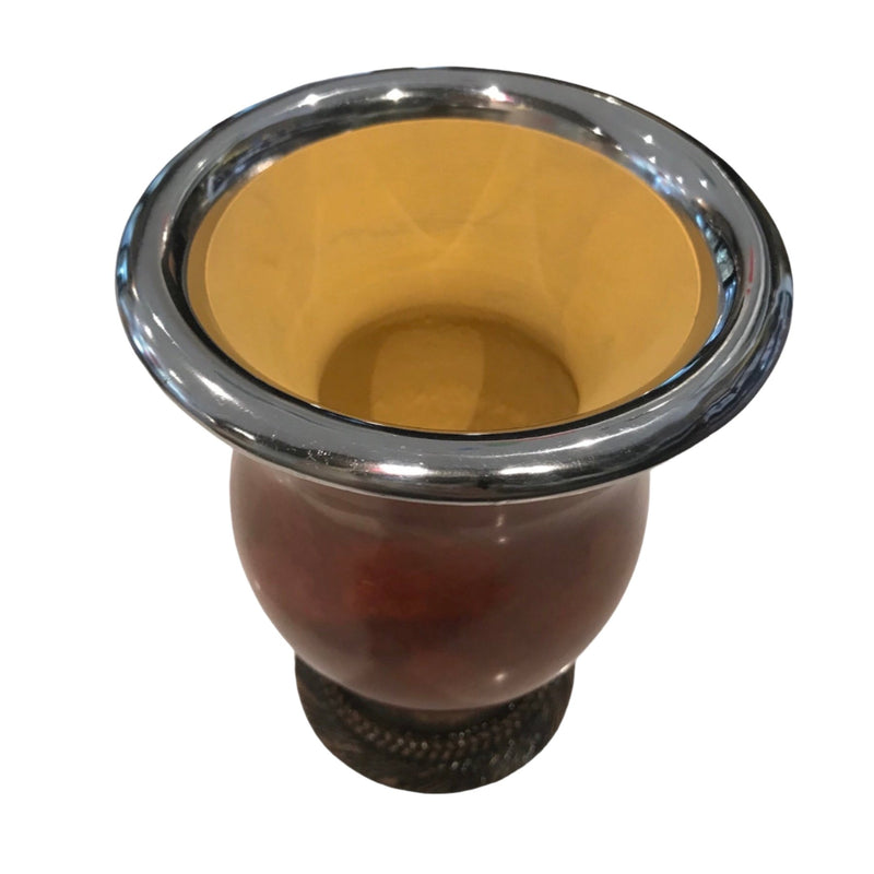 Bortonaggio Cuia para Chimarrao Bocal Inox Lisa