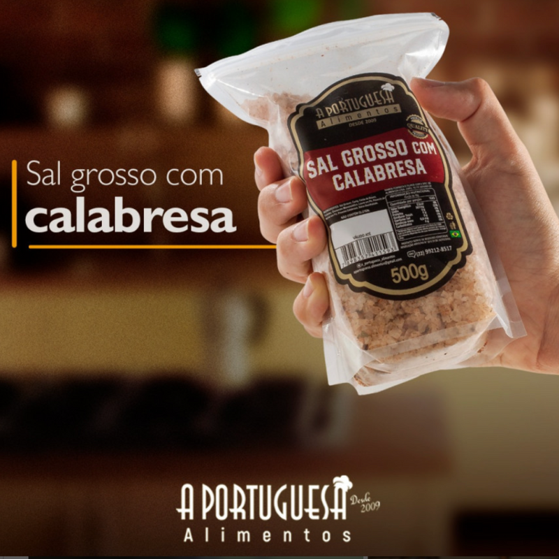 A Portuguesa Sal Grosso com Calabresa 500g
