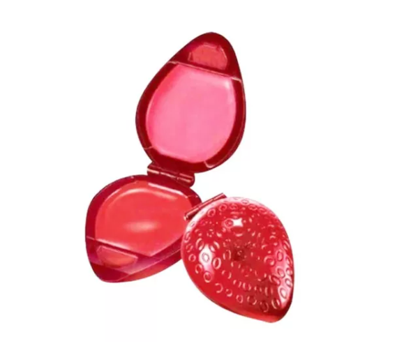 Batom Brilho Labial Formato De Morango Cremosinho