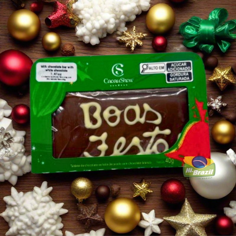 Cacau Show Decorated Milk Chocolate Tablet 40g