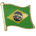 Brasil Broche Bandeira com Mastro
