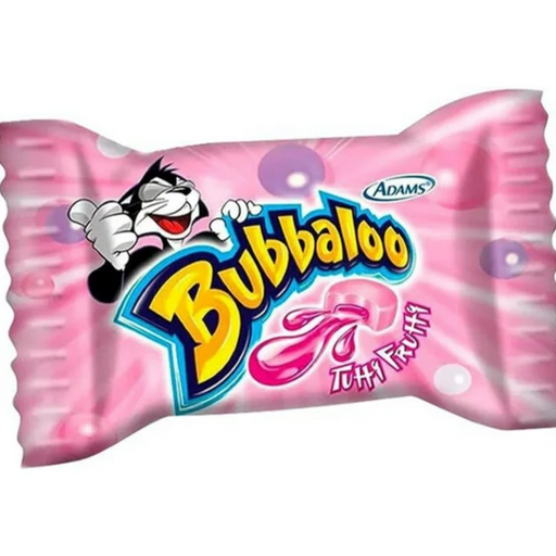 Bubbaloo Chiclete de Bola Tutti-Frutti - Gum filled with liquid flavor Tutti-Frutti - Hi Brazil Market