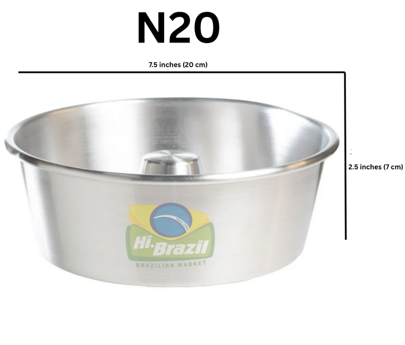 Teteu Forma de Aluminio Redonda com Furo no Meio 20 cm