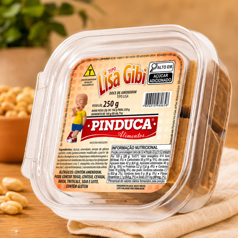 Pinduca Doce de Amendoim Lisa Gibi 250g