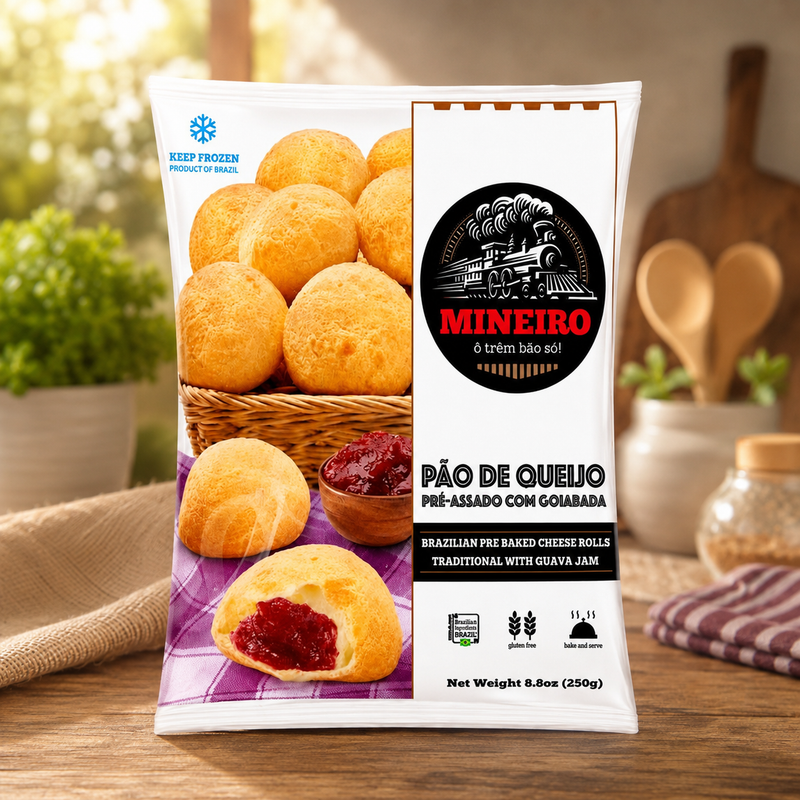 Mineiro Pao de Queijo Recheado com Goiabada 390g