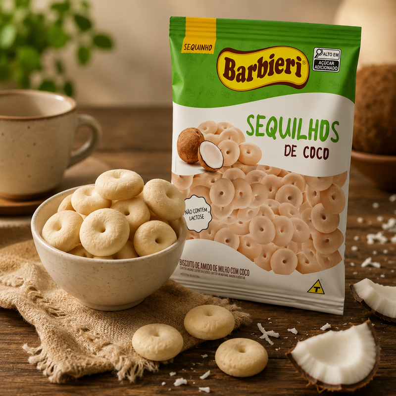 Barbieri Sequilhos Sabor Coco 350g