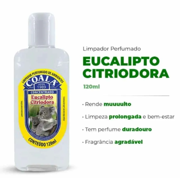 Coala Eucalipto Citriodora Limpador Perfumado Concentrado 120ml