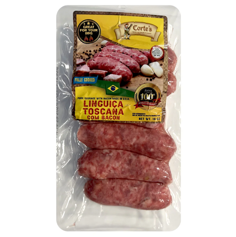 Cortes Linguica Toscana com Bacon 14oz