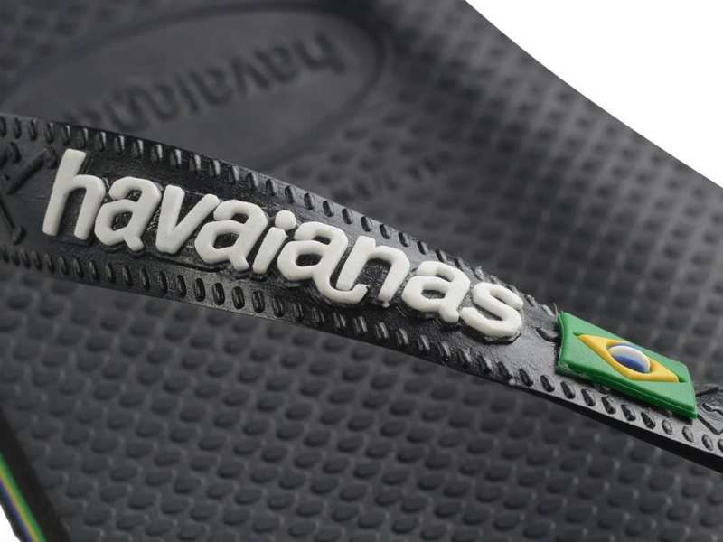 Havaianas Logo Brasil Chinelo Kids Preto