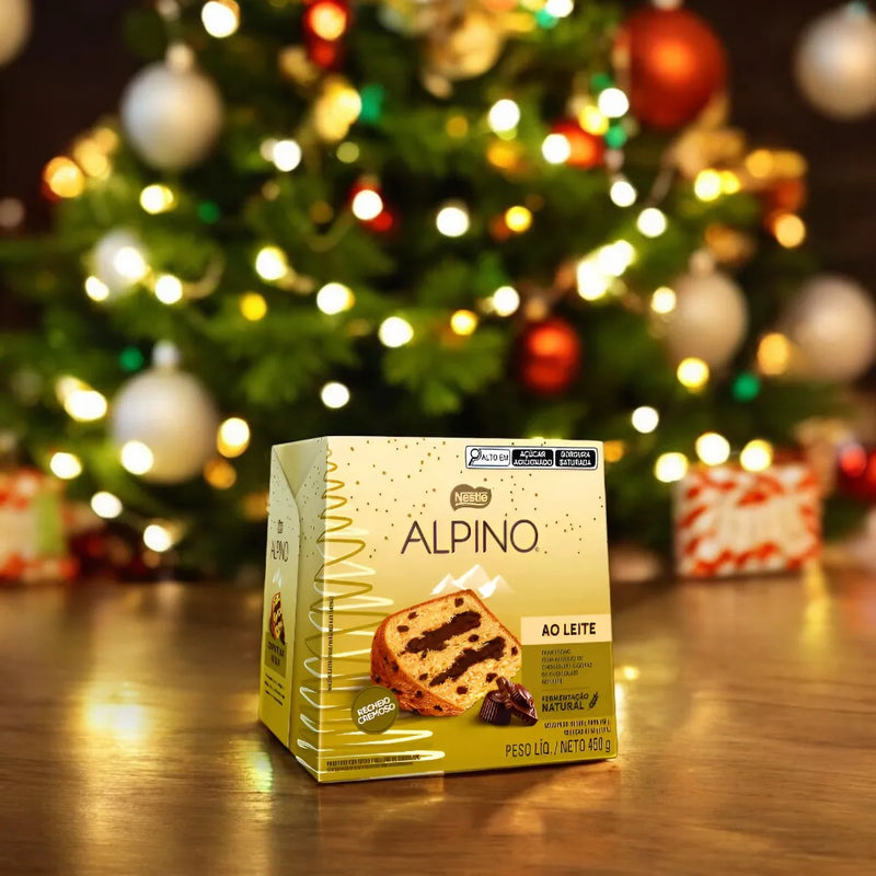 Nestle Panettone Alpino Chocolate ao Leite com Recheio Cremoso 450g