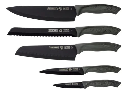 Mundial Jogo de Facas 5 Pecas em Aco Inoxidavel VX9900