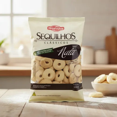 Nazinha Sequilhos sabor Nata 300g