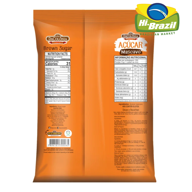 DaColonia Acucar Mascavo 500g