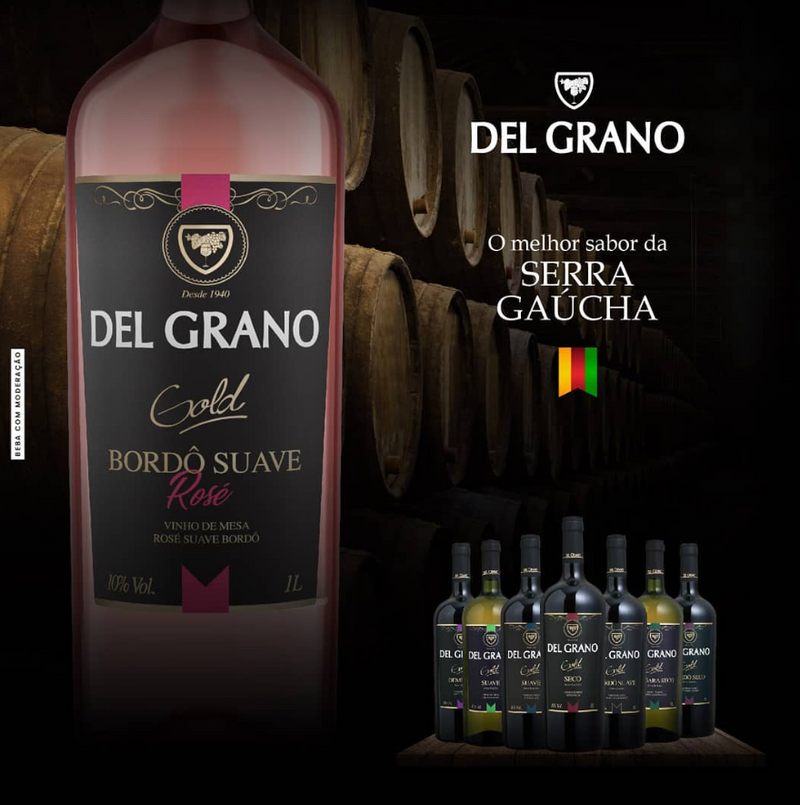 Del Grano Gold Vinho Rose Bordo Suave 750ml