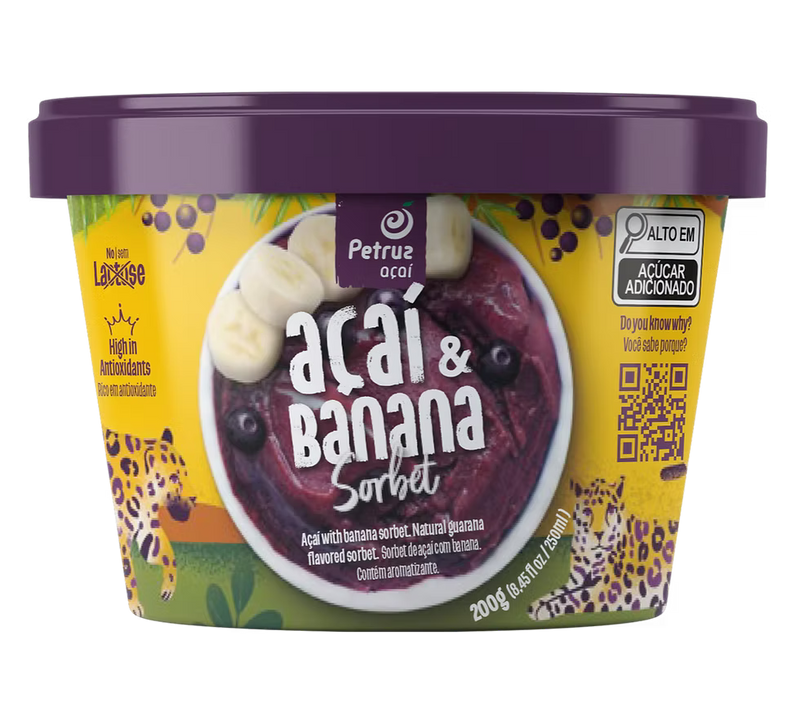 Petruz Açaí with Guaraná and Banana Sorbet 200g