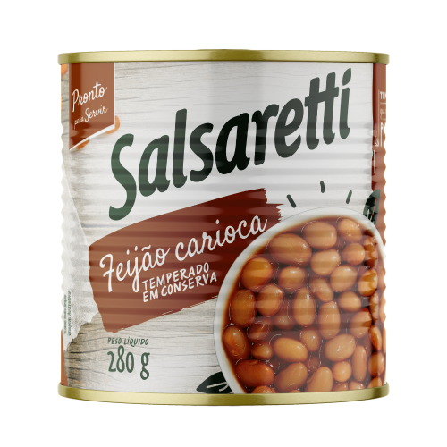 Salsaretti Feijao Carioca Temperado em Conserva 280g
