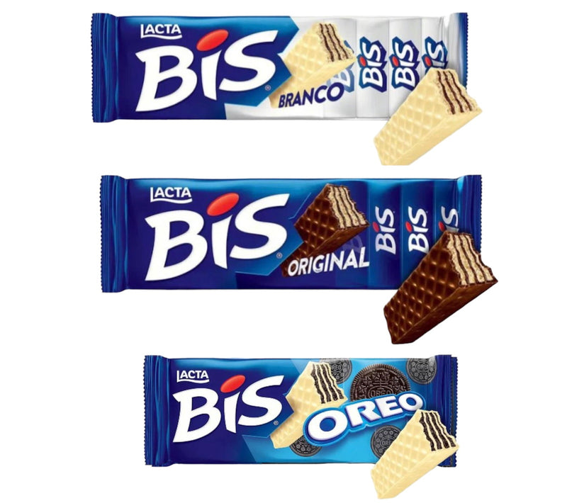 3 Lacta Bis - Oreo / Branco / Ao Leite 126g