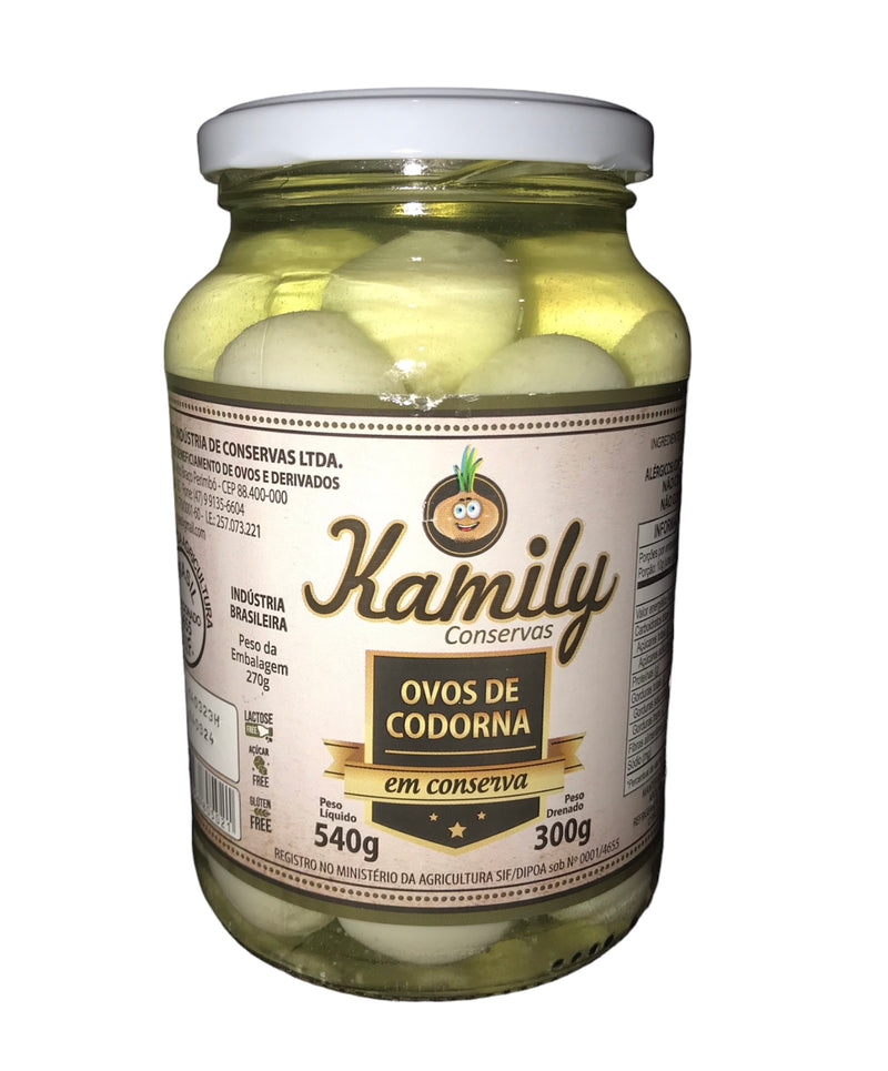 Kamily Ovos de Codorna em Conserva 540g liq / 300g