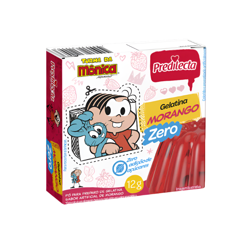 Predilecta Gelatina Morango Zero Turma da Monica 20g