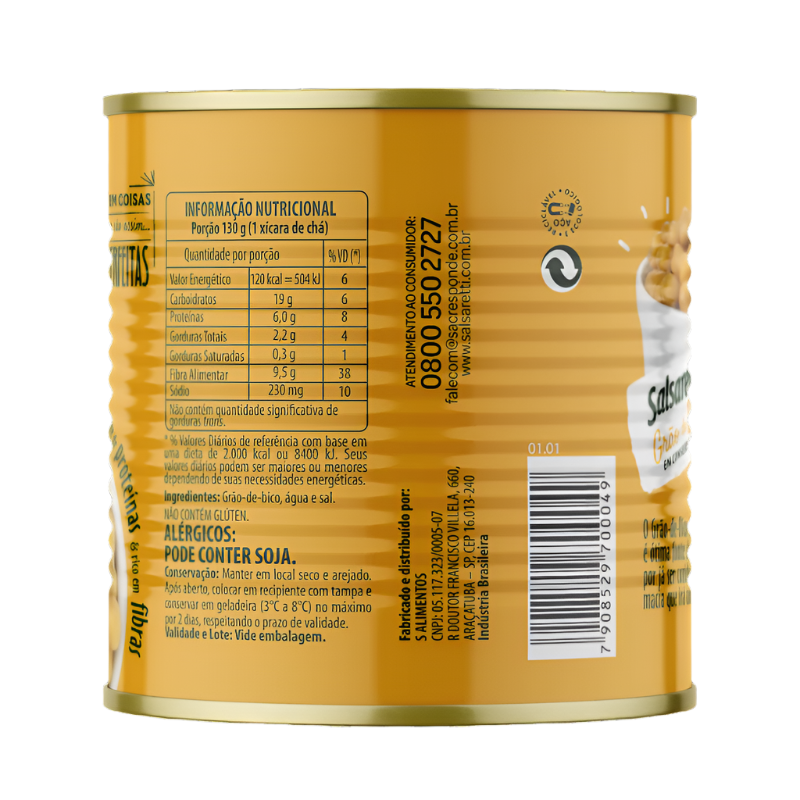 Salsaretti Grao de Bico em Conserva 280g
