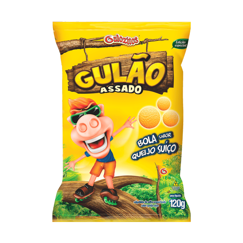 Gulao Sabor Queijo Suico Salgadinho Assado 120g